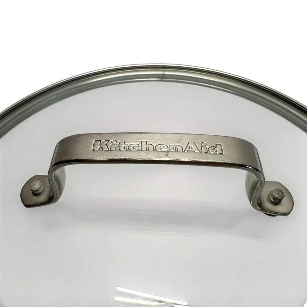 KitchenAid 11 Inch Tempered Glass Replacement Lid Stainless Steel‎ Rim Handle